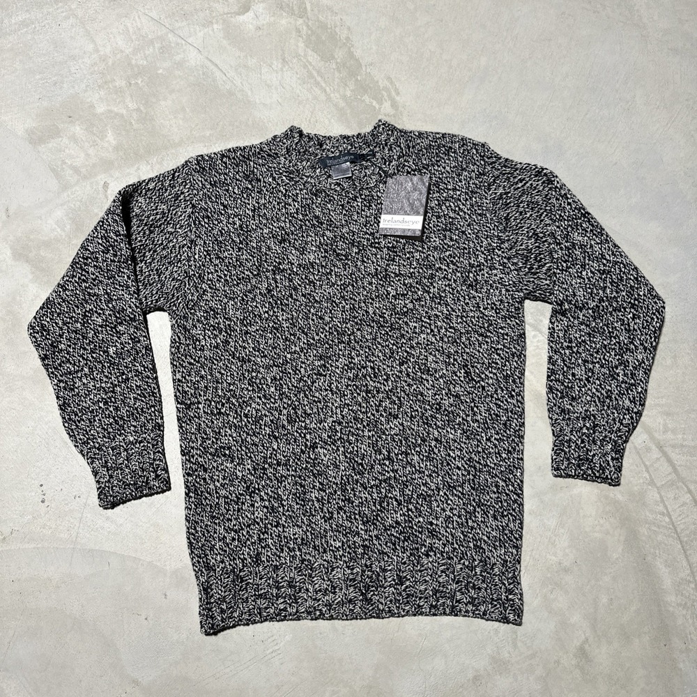 NWT $140 Irelandseye Sweater Adult SZ Large Wool Cashmere Knit Crew Fisherman